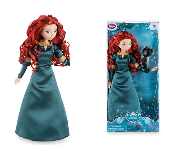 Оригинальная Классическая кукла Принцессы DISNEY Store Brave Merida с фигуркой медвежонка 12
