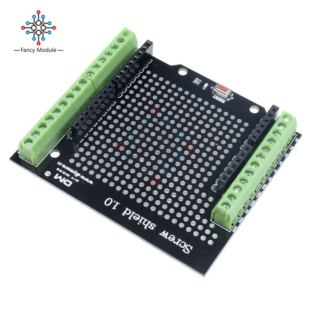 Proto screw Shield для Arduino с открытым исходным кодом Кнопка сброса D13 светодиодный