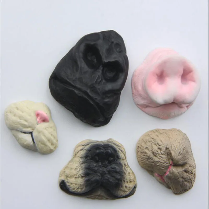 

1PC Warm Series Bulldog, Cat, Pig's Nose, Hand Made Refrigerator Sticker Home Decoration Accessories