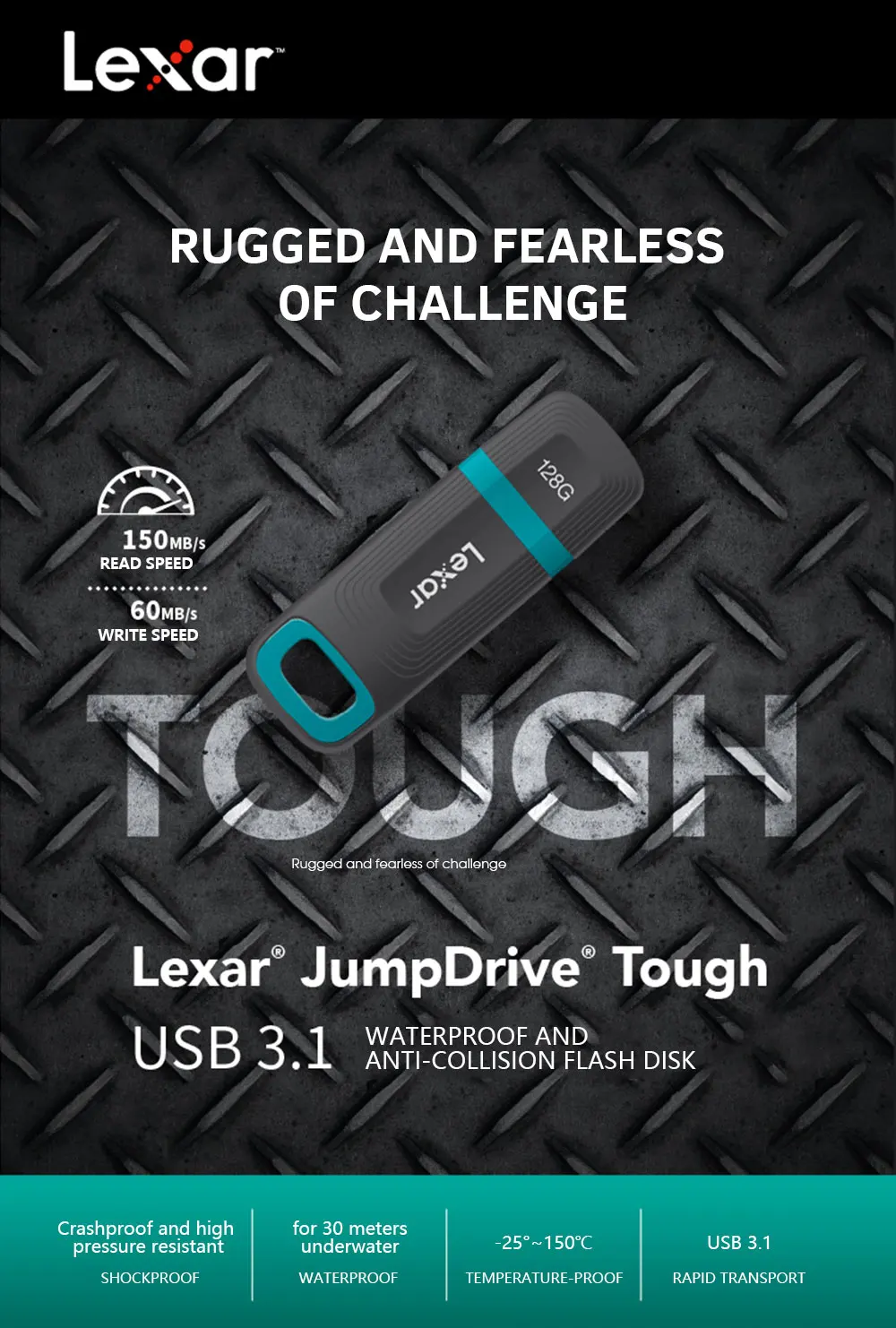 Жесткий флеш-накопитель Lexar JumpDrive USB 3,1, 128 ГБ, 64 ГБ, 32 ГБ, быстрый безопасный БЫСТРЫЙ Прыжок для передачи данных для ПК и систем Mac