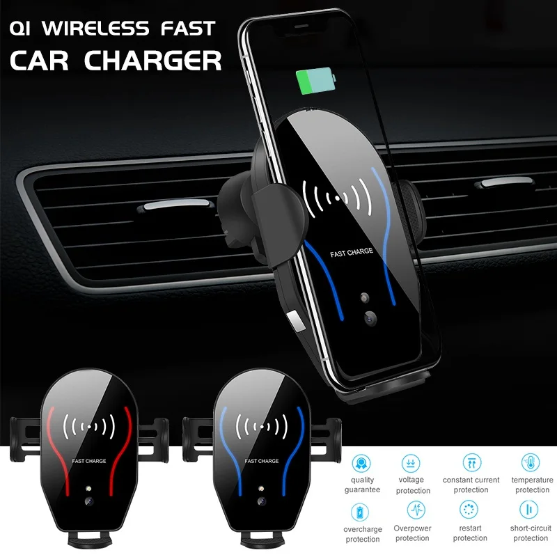VicTsing Car Mount Holder 10W Qi Wireless Fast Charger Car Mount Automatic Infrared Sensor Charging Pad for iPhone X 8 Samsung   (7)