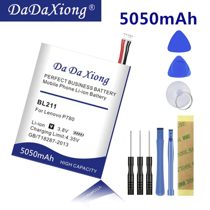 

Original Da Da Xiong high capacity 5050mAh BL 211 BL211 Battery for Lenovo P780 Cell Phone battery
