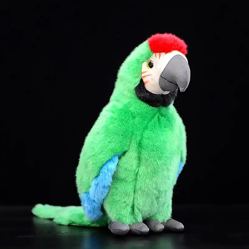green parrot soft toy