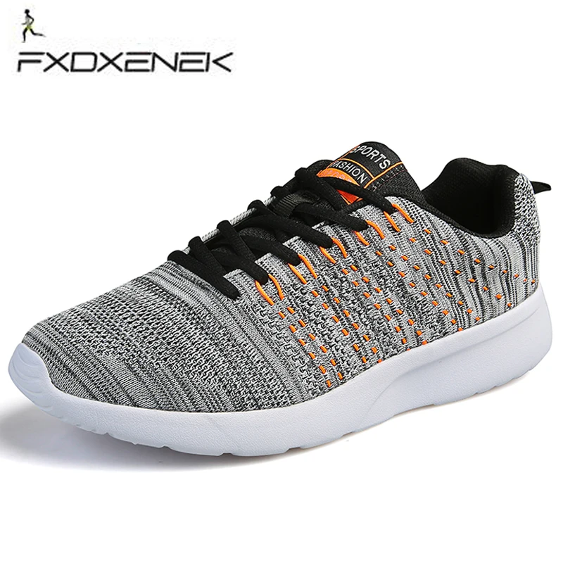 FXDXENEK Breathable Black Mens sneakers Light weight Sport Running