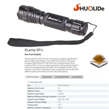 New 501B 1000LumensCREE XPL V5 led Torch cree LED Flashlight Torch light For 18650 for bike hiking ourdoor Free shipping