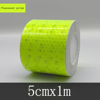 5cmx1m Reflective Bicycle Stickers Adhesive Tape for Bike Safety White Red Yellow Blue Bike Stickers Bicycle Accessories - Цвет: 5cmx1m