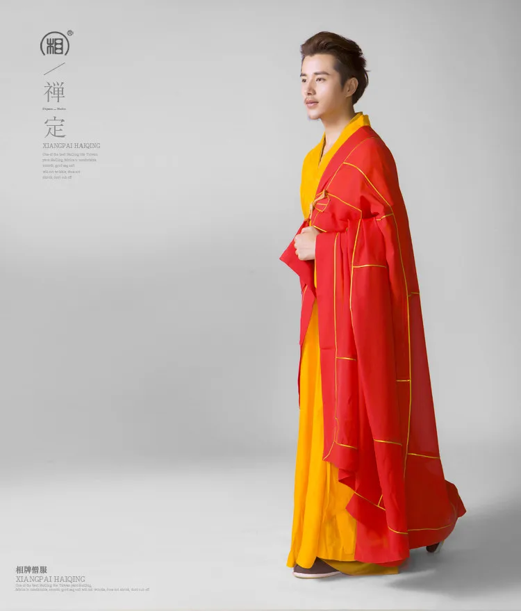 Шанхай история льняного одеяния буддийских монахов шаолин мужской халат высокого качества буддийский монах Cassock одежда Abbot Bonze костюмы Tang