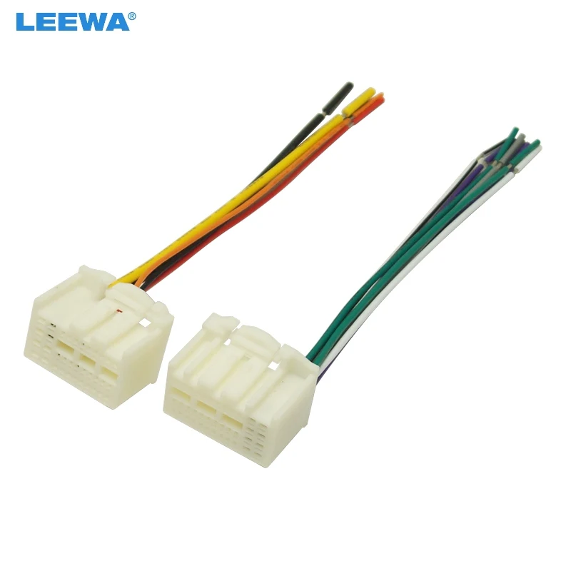 Leewa 10pcs 35pin Car Stereo Wire Harness Adapter Connector Plug Into Radio For Kia K2 K3 K4