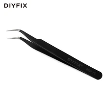 Pince à épiler incurvée en ESD-15 DIYFIX pince en acier inoxydable haute précision antistatique