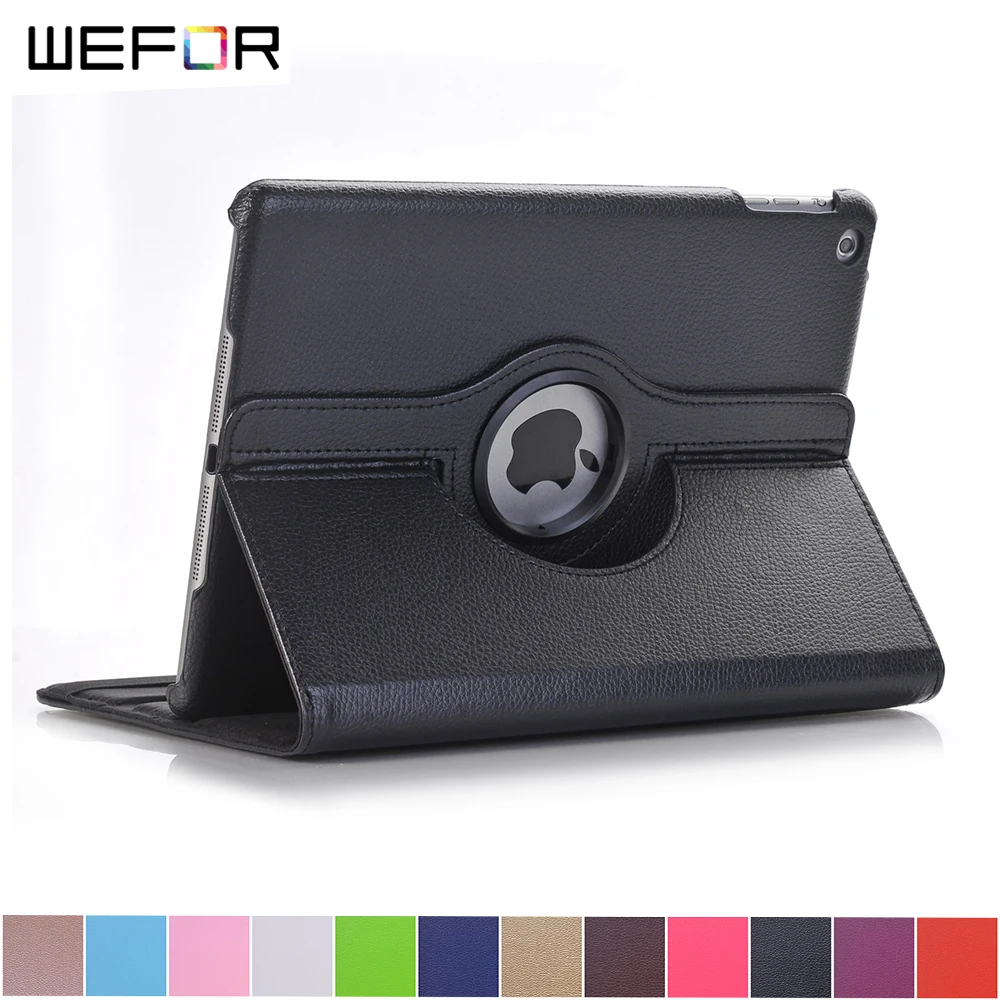 

Case Cover For Apple iPad 2017 9.7 PU Leather Flip Smart Stand 360 Rotating For New iPad 9.7 2017 Case