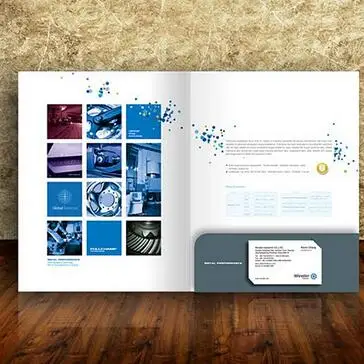 

cutom business folder printing with your logo and information