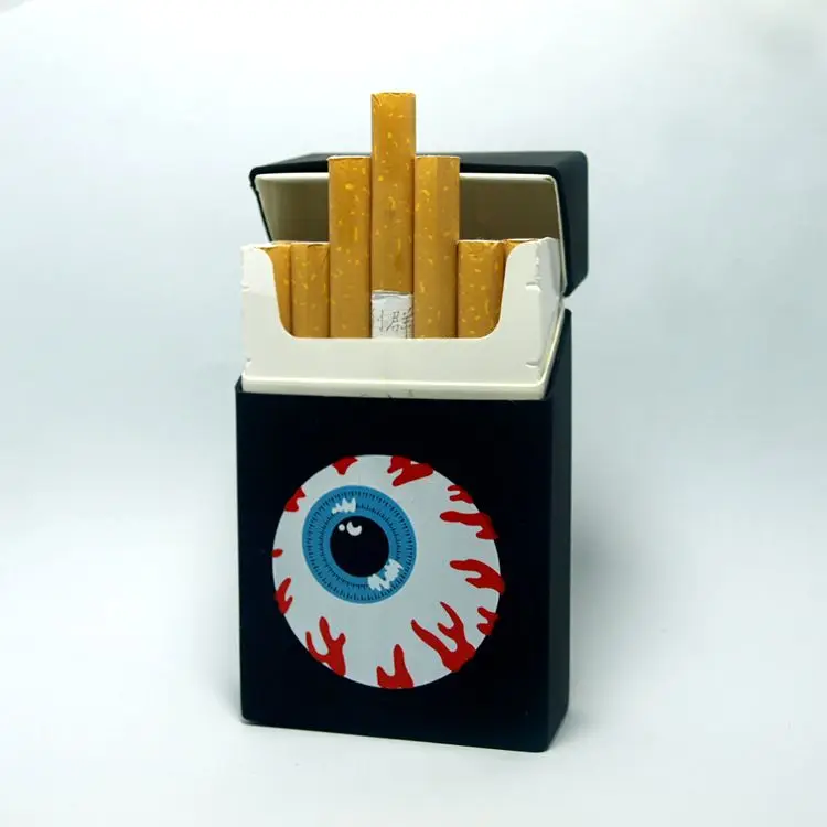 Дизайн, пластиковая резиновая эластичная мягкая сигаретная коробка, чехол для курения, 20 сигарет, карман Jack King KT, чехол для сигарет - Цвет: N1