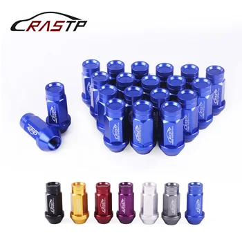 

RASTP-Fashion Design 20 Pcs Forged 7075-T6 Aluminum Wheel Lug Nuts Length 50mm Lug Nuts M12x1.5/1.25 for Honda Civic RS-LN047