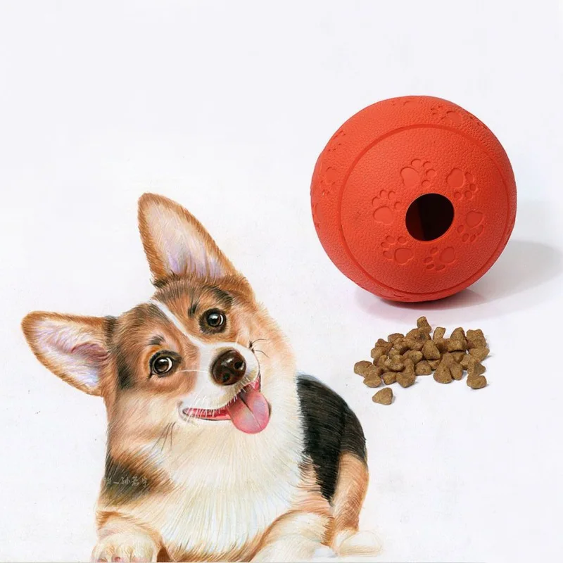 Dog Bite-resistant Dog Toy Rubber Ball Chew Molar Toy Pet Cleaning Teeth Toy Dog Interactive Training Leaking Food Ball Dog Toys