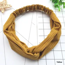 Тюрбан скрученный головной убор для леди взрослый вязаный эластичный ободок Девушки Женщины Скрещенные повязки для волос