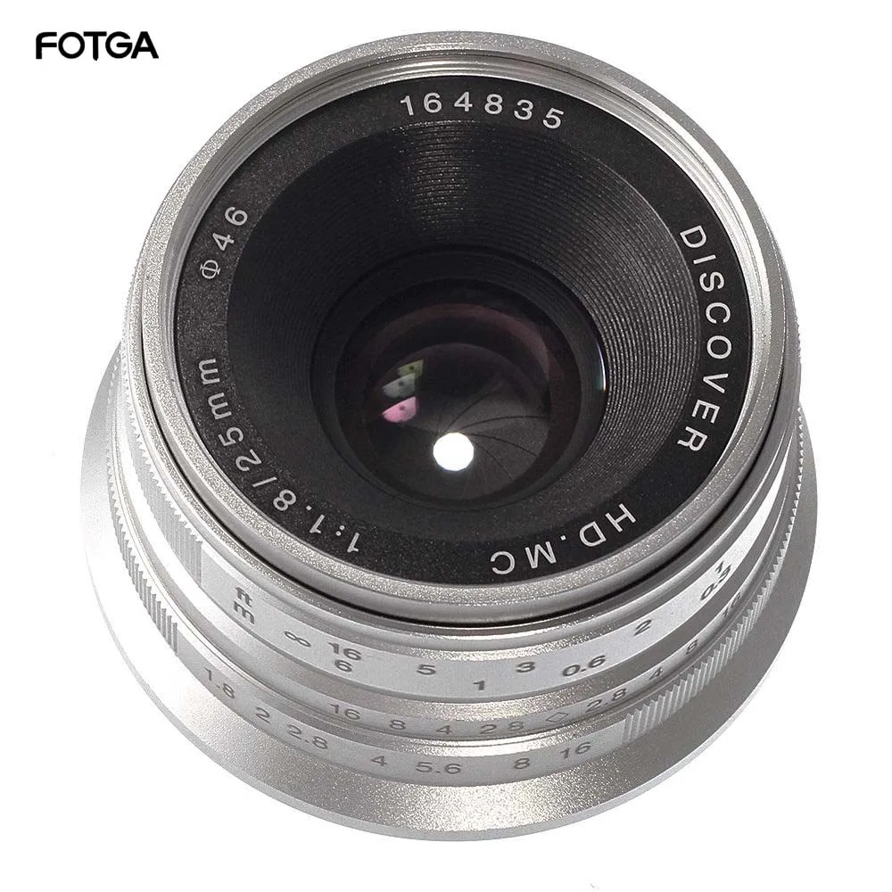 

25mm F/1.8 Prime Lens Manual Focus MF For Sony E-mount A6500 A6300 NEX-3 NEX-3N/3R/C3/F3K A7 A7II A7R A7RII A7S Silver Black