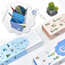 Деформация креативный пенал милые модные студенческие канцелярские ручки контейнер карандаш-коробка