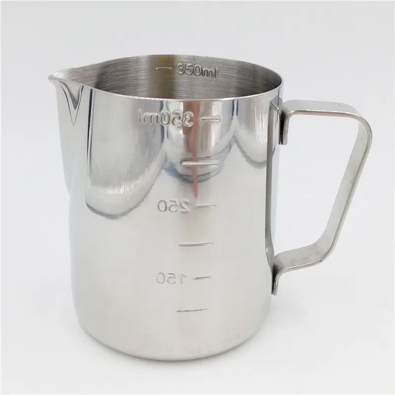 

Practical Stainless Steel Espresso Coffee Pitcher Barista 350ml/600ml Kitchen Craft Scale Coffee Latte Milk Frothing Jug