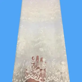 

Pure White 2019 Latest French Lace Fabric High Quality African Milk Lace Fabric Stones Nigerian Milk Lace Fabric Dress