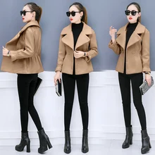 Женское тонкое пальто, наряд, новые твидовые пальто, короткое пальто, корейская мода, для девушек, одноцветное, vestidos, повседневная одежда, дизайн, размер S-XXL