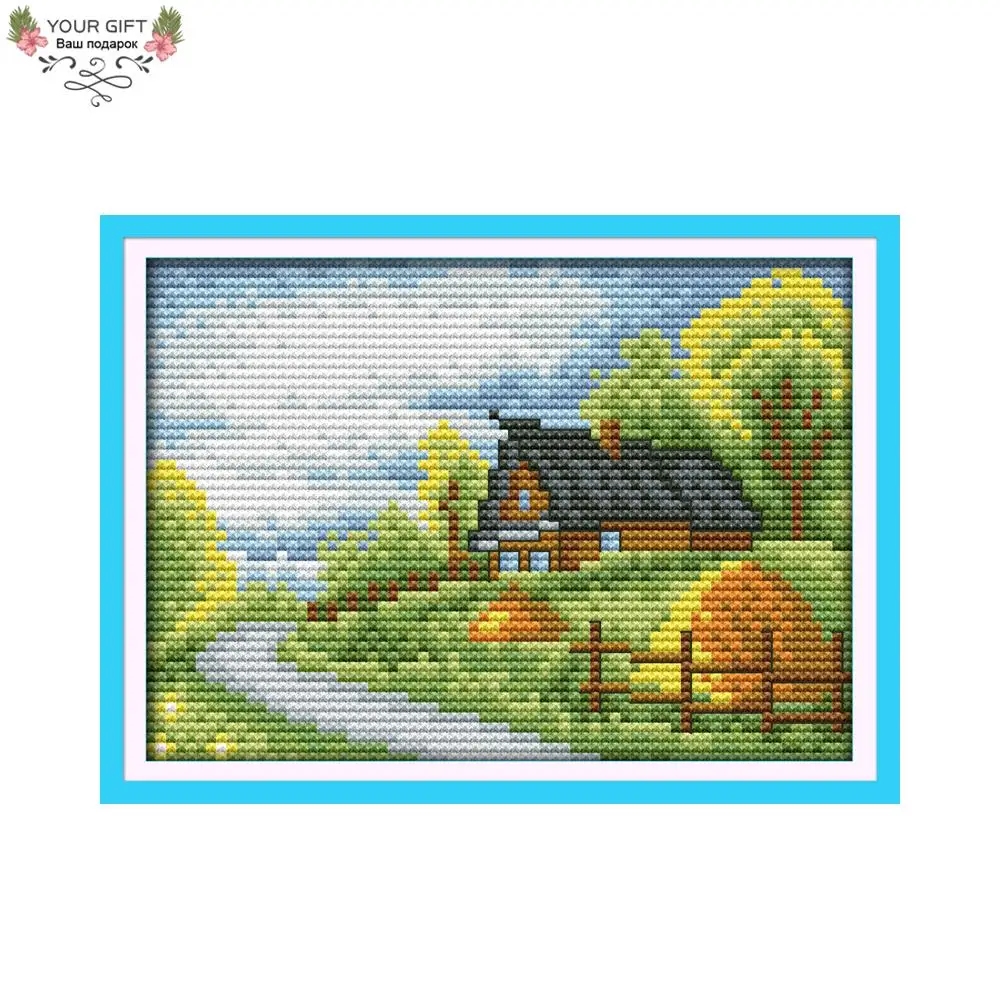 Ваш подарок F578 14CT 11CT подсчитанный и отпечатанный домашний декор сельская