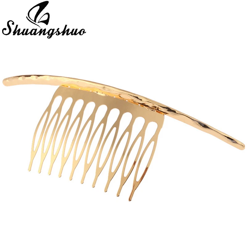 Shuangshuo изогнутая расческа заколки для волос Металлические Заколки для женщин гребень декоративный женский заколки для волос Расческа аксессуары для волос инструмент для укладки