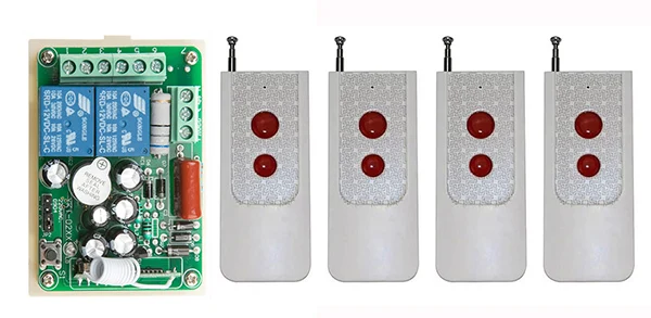

AC220V 2CH 1000m Long Range Wireless RF Remote Control Switch Transmitter+Receiver for Appliances Gate Garage Door window /lamp