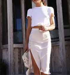 Женская шелковая юбка Bassette с высокой талией и эластичным поясом