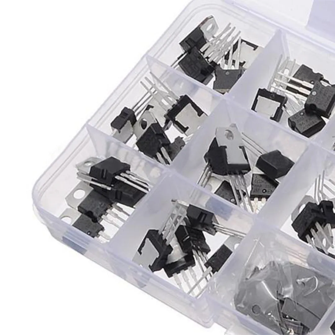 70pcs/set L7805-LM317 Transistor Kit Voltage Regulator + 100pcs Insulated Caps with Box