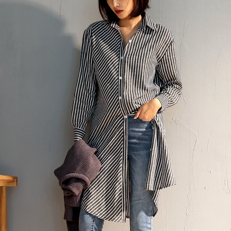 plus-size-irregular-striped-shirts-womens-2019-casual-bf-style-cotton-tops-female-large-turn-down-collar-loose-oversize-blouse