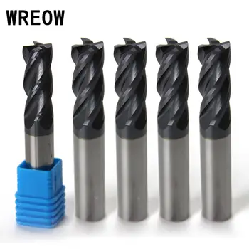 

5pc Tungsten Steel 6x50mm 4Flute Spiral Router Bit Woodwork End Mill Cutter Tool Milling Tools