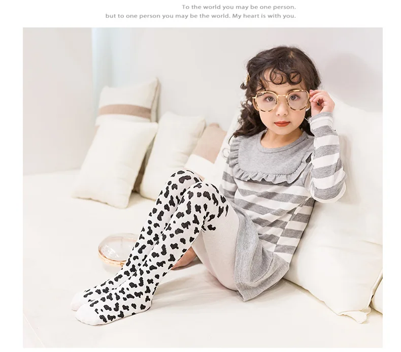 Spring Autumn Tights For Girls Children Leopard Pantyhose Cotton Girls Stockings Toddler Tights Kid Underwear