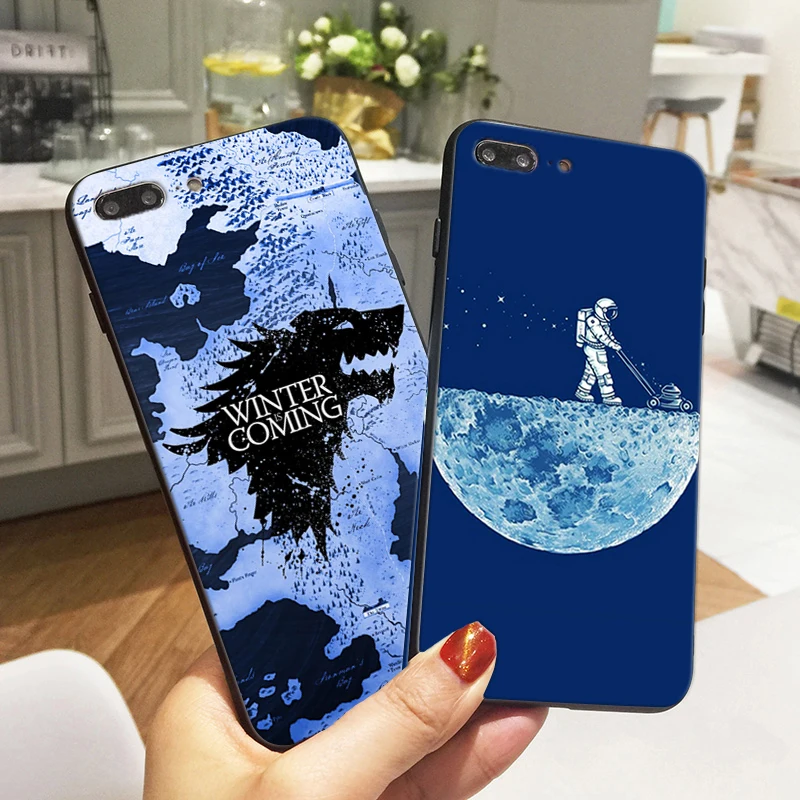 

Game of Thrones Case For Samsung S7 edge Case Outer Space Astronaut Moon Soft Silicon Phone Cover For Samsung Galaxy S7 S8 S9