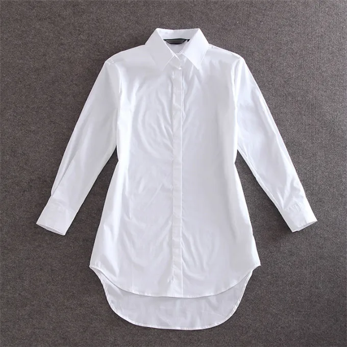 Женская блузка с длинным рукавом My NewIn 4XL 5XL размера плюс белая однотонная
