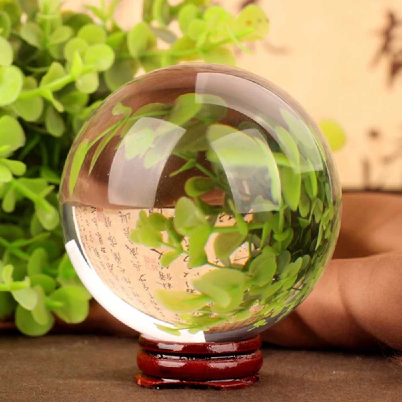 

40mm Rare Clear Natural Stones Feng Shui Crystal Ball And Minerals Raw Quartz Crystals Figurines Ball Gifts Products Home Decor