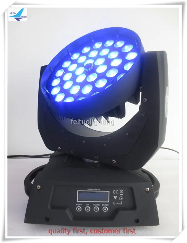 Светодиодные световые эффекты 36x10w lyre wash rgbw 4 в 1 dmx с подвижной головкой led wash zoom