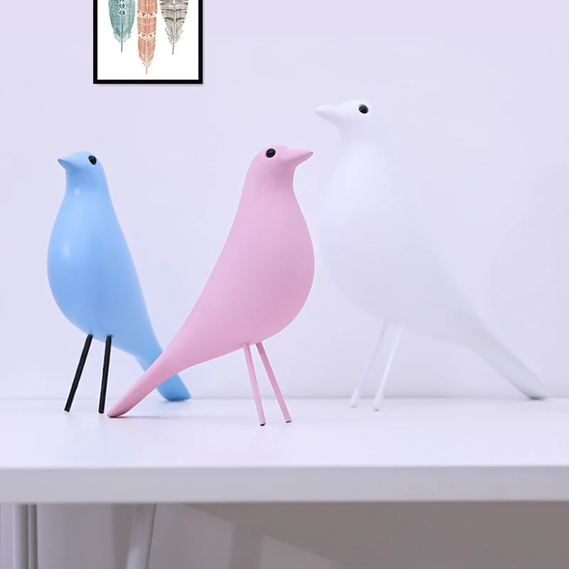 Modern Nordic House Bird Sculpture Home Decor Accessories Office Decoration Resin Decor Wedding Gift