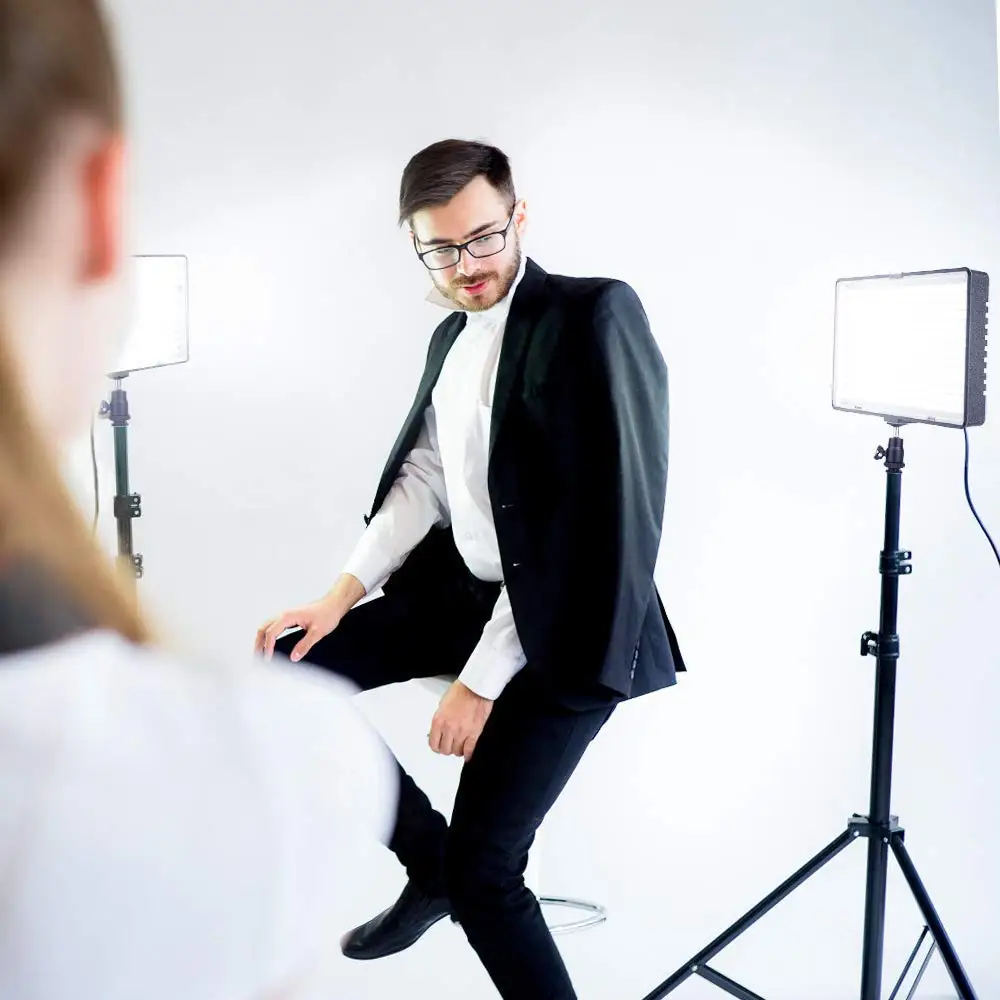 Najtaniej Spash TL 240S LED lampa wideo 2 w 1 zestaw fotografia panel oświetleniowy LED lampa światła z statyw do Youtube Photo Studio