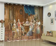 Blackout Window Curtain British royal family 3D Curtains For Bedding room Living room Hotel Drapes Cortinas De Sala