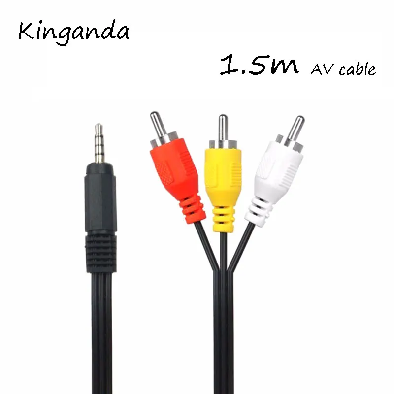 1 5 м 3 мм стерео штекер в 3RCA Мужской Аудио Видео AV кабель AUX шнур конвертер провод