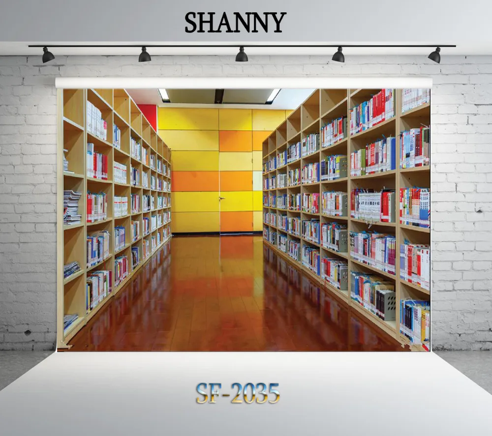 

SHANNY Vinyl Custom Photography Backdrops Prop Bookshelf Library theme Photo Studio Background SYO-2035