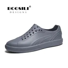 Новые мужские кожаные сандалии Boosili Мужская обувь Cave двойной цвет Сад высокое качество дышащие сабо легкие 4 цвета