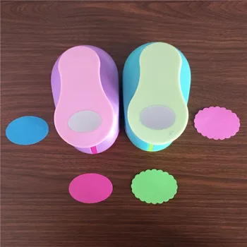 

2 inch Oval and Wave Oval Shape hole punch set Puncher Crafts Scrapbooking DIY Paper Cutter ellipse wave Punches Free shipping