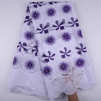 

Embroidery Tulle Lace Fabric With Stones High Quality African Lace Fabric With Stones French Lace For Party A1394