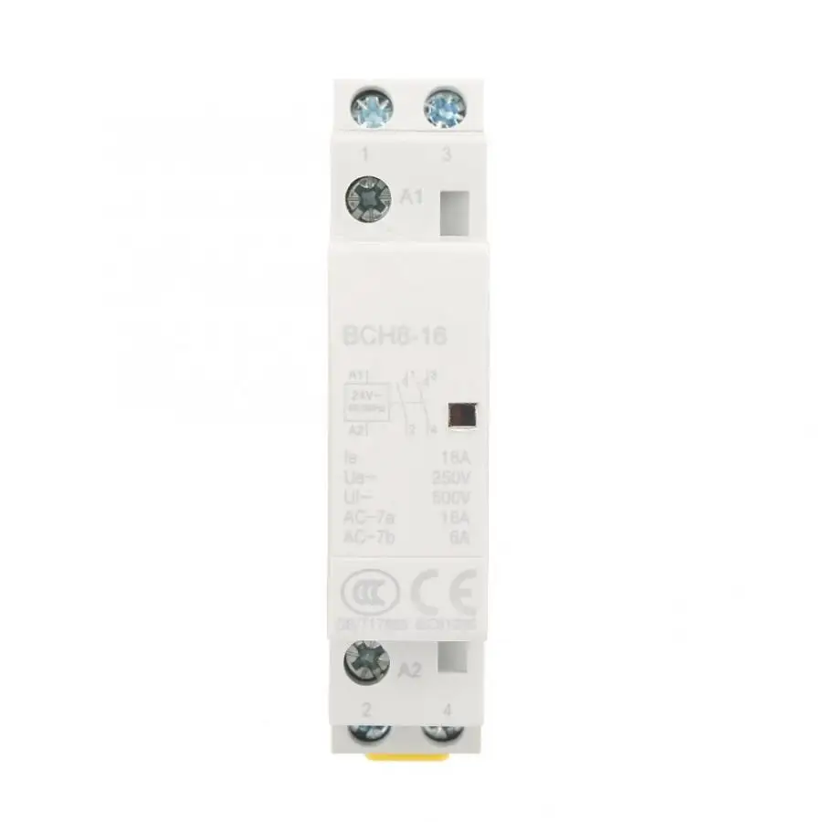 Американская классификация проводов 2р 16A 24V 50/60HZ Din Rail AC контактор для дома 1NO 1NC