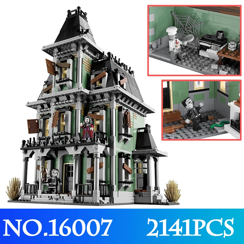 

New 16007 2141Pcs Monster Fighter The Haunted House Model set Building Blocks Model kits LegoINGly Toys Christmas Gifts For Kids