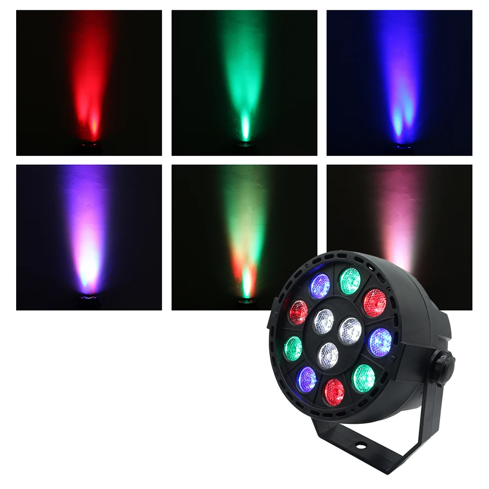 

12W RGBW LED stage Lighting 8CH DMX-512 12pcs LED Stage Light Par for Laser Projector Party Club DJ Nightclub Disco