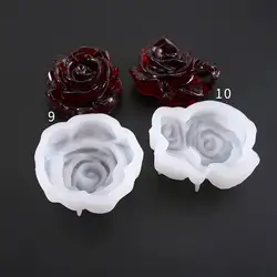 DIY ювелирные изделия кристалл эпоксидная форма зеркало трехмерные цветы яркая Цветочная силиконовая форма изготовление торта помадка