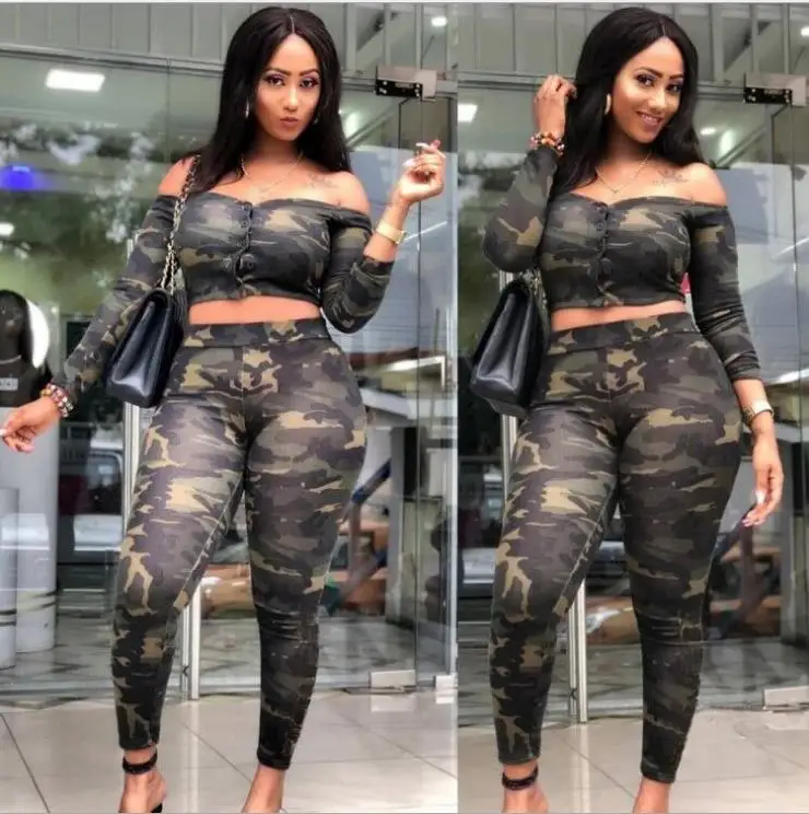 2018 осень-зима новый стиль модный Африканский уличный камуфляж платье на одно