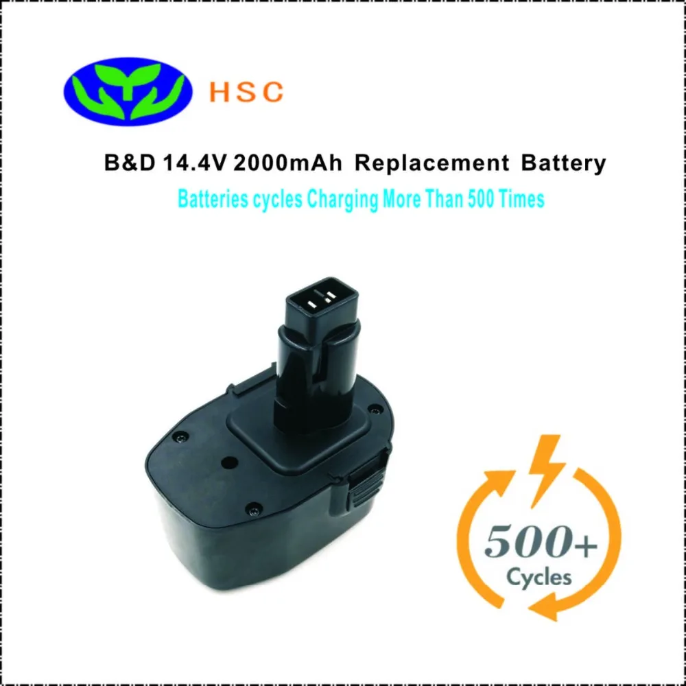 

2.0Ah rechargeable battery pack BD14.4A NiCD 14.4V Battery Replacement Black & Decker A9262 A9267 PS140 Original Battery